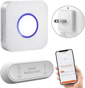 Alarma Inteligente para Buzón, WiFi Tuya, Alerta Inalámbrica para Buzón, Largo Alcance de 800 pies, Notificación en Tiempo Real por Aplicación, Sensor Impermeable para Buzón - Product Image 1