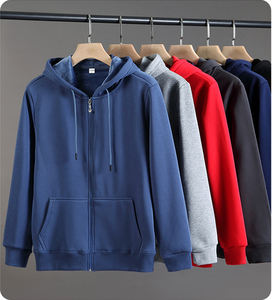 Fermeture éclair vers le haut hommes sweats à capuche logo personnalisé vestes polaires hiver chaud sweats à capuche vierges unisexe <span class=keywords><strong>pull</strong></span> hiver broderie vêtements - Product Image 1
