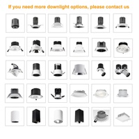 Projecteurs encastrés LED modernes à intensité variable 5W 9W 15W-Downlight à angle et lumen réglables, pour l'éclairage de la maison/du bureau/de l'hôtel