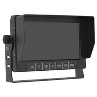 Monitor de ordenador impermeable IP69K de 7 pulgadas, pantalla IPS de 1024x600 con puerto de aviación para almacenamiento en frío al aire libre, vehículo especial