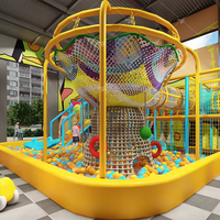 Équipement de Jeux d'Intérieur Personnalisé Pokiddo 230 m² Aire de Jeux Souple pour Enfants avec Corde d'Escalade Arc-en-Ciel