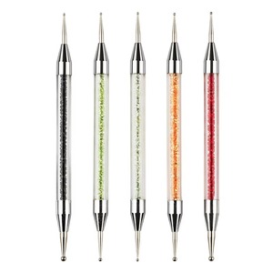 Ensemble de 5 pinceaux à double extrémité en métal pour la décoration des ongles, usage professionnel - Product Image 6