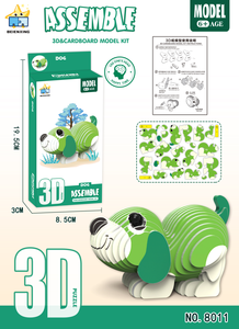 Jouets de puzzle 3D d'animaux de dessin animé, puzzle en papier de dinosaure 3D, puzzle 3D fait main, jouets de dinosaures DIY, cadeau pour enfants - Product Image 4