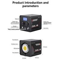 Lampe vidéo LED portable professionnelle COB bicolore 2800K-6500K pour le streaming en direct, éclairage de prise de vue extérieur portable