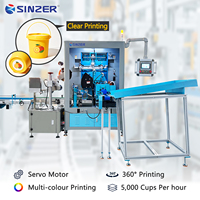 Máquina de Serigrafía Automática para Vasos, 8 Estaciones, Rotativa, Servoimpresora y Etiquetadora para Vasos de Plástico, Papel y PET