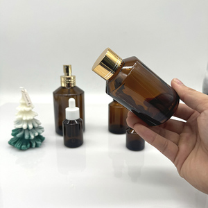 遮光性のある15ml 30ml 60ml 100ml 200mlの琥珀色の美容液ガラス瓶、エッセンスクリーム化粧品包装用のカスタムシルクスクリーンロゴ入り - Product Image 6