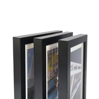 Cadre en bois de 2,6 cm de largeur, noir, moderne, simple, rectangulaire, écologique, type cadre de table, personnalisable OEM