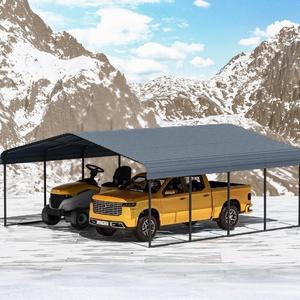 Abri <span class=keywords><strong>de</strong></span> voiture et <span class=keywords><strong>de</strong></span> camping-car portable en acier robuste moderne 20x20, garage pour voiture, revêtement en poudre - Product Image 2