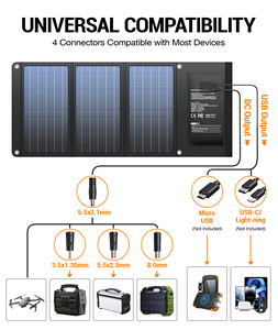 <span class=keywords><strong>Cargador</strong></span> <span class=keywords><strong>Solar</strong></span> Portátil Plegable <span class=keywords><strong>BLAVOR</strong></span> PN-30W de 30W con Salidas QC3.0 y USB-C DC, Resistente al Agua IPX4 para Campamento, Generadores y Dispositivos - Product Image 2