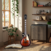 Gitar Elektrik Grote GTLP-02 Mahogany LP Set Fretboard Rosewood Pickup H-H 6 Senar Finishing Pernis Layanan OEM Musik