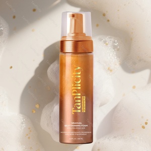 <span class=keywords><strong>Mousse</strong></span> bronzante à effet scintillant moyen rapide, marque privée, <span class=keywords><strong>mousse</strong></span> bronzante transparente, vegan, teint instantané, gant bronzant noir - Product Image 1