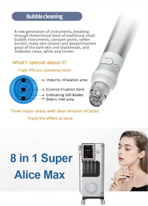 Alice 1 Multifunctional 8 1 Super Bubble Hydra Machine Oxygen Jet Water Beauty Facial Peel and Oxygen Therapy for Skin Cleaning - Product Image 5