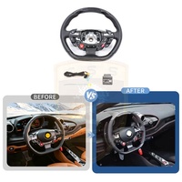 Volant en cuir et fibre de carbone sèche LED pour 458 488 F8 812 GTC4 California California T FF F12, garnitures intérieures de voiture
