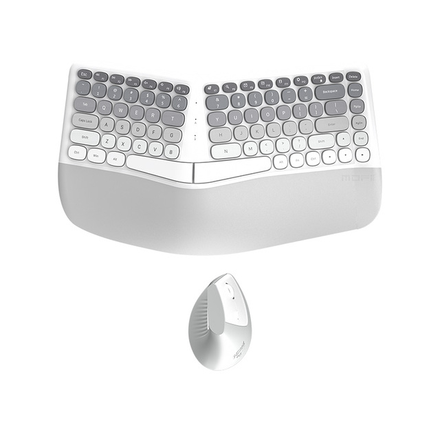 Mofii Ergonomic 84 Keys Compact Size Colorful Wireless Keyboard and Mouse Set 2.4G Wireless Keyboard Mouse Combo for Desktop