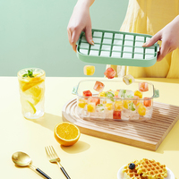 Bac à glaçons en plastique 56 compartiments avec couvercle, sans BPA, qualité alimentaire, réutilisable pour la maison, le bar, le congélateur et le stockage DIY