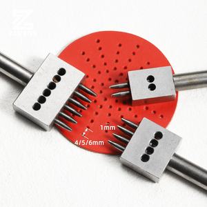 DIY Perfo rated Round Stitching Punch Stahlwerk zeuge Leder Bastel werkzeuge 2/4/6/Prong 4mm Abstand Leder locher - Product Image 2