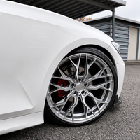 Jante en aluminium forgé monobloc sur mesure 17-22 pouces pour Audi S4 S5 RS5, à rayons fendus, pour voiture de sport, avec surface et enjoliveur personnalisés