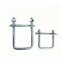 Boulons en U M6 M8 M10 M12 M16 zingués avec plaque et écrou, collier de serrage robuste pour tuyaux, pour la construction de remorques