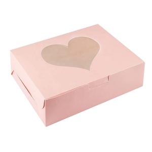 Customize Cheesecake Kraft Paper Food square Plastic <b>Transparent</b> <b>Cake</b> <b>Box</b> Birthday - Product Image 2