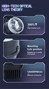 GPNE F9+2 110W Brillante, Faros Antiniebla Universales de 3 Pulgadas, 4300K / 5500K, Láser Dual, Lentes de Proyector LED - Product Image 6