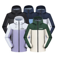 Vestes de travail unisexes personnalisées, imprimées, coupe-vent, softshell, à capuche, uniformes, imperméables, pour la randonnée, pour hommes
