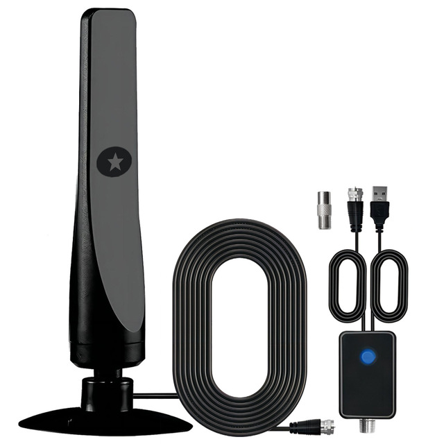 Portable 4K 1080P Indoor TV Antenna Amplifier Signal Booster With 50 Miles Signal Enhanced Function Digital TV Antenna