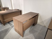 Mode nouvelle Table de bureau en bois en bois en forme de L de luxe moderne pour patron PDG directeur exécutif conférence réunion maison chaise ensemble