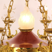 Lustre suspendu en laiton antique de luxe, style classique royal, haut de gamme, élégant, de la marque Jewellerytop