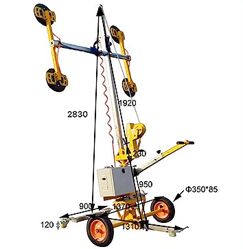 800kgs Glass Suction Cup Curtain Wall Flip Vacuum Suction Hoist Lifter Equipment