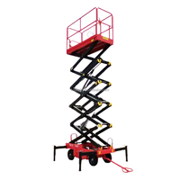 Plateforme élévatrice mobile à ciseaux semi-électrique 22M, capacité 100 kg, plateforme 2100x930mm