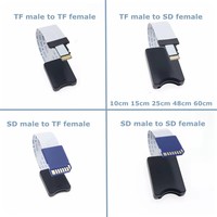 Câble adaptateur d'extension de lecteur de carte TF mâle/femelle vers Micro SD mâle/femelle de 10 cm à 60 cm pour voiture, GPS, téléphone, TV, caméra