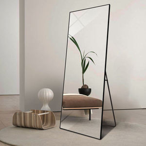 <span class=keywords><strong>Miroir</strong></span> sur <span class=keywords><strong>pied</strong></span> triangulaire à cadre <span class=keywords><strong>noir</strong></span> fin, directement de l'usine, <span class=keywords><strong>miroir</strong></span> de corps entier pour chambre à coucher, salon, décoration, vente en gros - Product Image 5