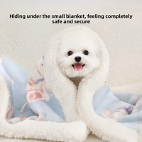 Couverture pour chien et chat, double face, en polaire, chaude, pour l'hiver, tapis de couchage, coussin, accessoires pour chiots et chatons, produits et fournitures