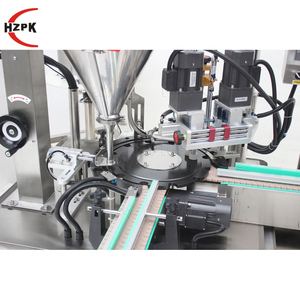 HZPK Full Automatic Monoblock Rotary Auger Powder Filling Capping <b>Machine</b> Line for Vial Electric <b>Coffee</b> Turmeric <b>Small</b> Powder - Product Image 4
