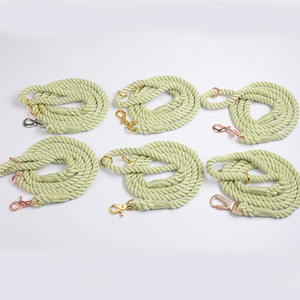 Correa de cuerda para perro hecha a mano al por mayor, cuerda de algodón hecha a mano teñida de color resistente, correa de cuerda para perro multifunción - Product Image 1