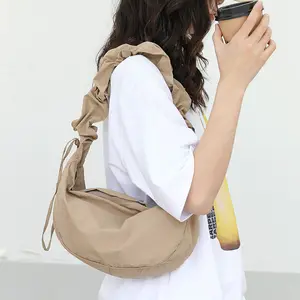Großhandel Mode Mädchen Vintage Shopping Umhängetasche Anpassen Casual Solid Color Nylon Travel Designer Handtasche