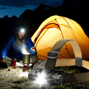 Bán buôn độ sáng cao COB đèn pha chức năng cảm biến có thể sạc lại đầu Torch không thấm nước LED đầu đèn lồng cho cắm trại chạy - Product Image 6