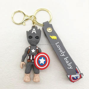 LLavero de goma 3d con dibujos animados de animales, llavero suave de Pvc, regalo promocional personalizado, nuevo producto, barato - Product Image 3