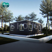 Maisons modulaires préfabriquées modernes à toit en pente, 1 étage, 2 chambres, construction rapide, design luxueux pour une vie de qualité supérieure