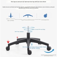 Chaise de bureau ergonomique inclinable et pivotante en maille pour la maison, le bureau, la sieste, les e-sports et les études