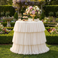 Nappe Ronde en Polyester Personnalisée pour Vente en Gros, Nappe de Cocktail Empilable pour Mariage, Événement, Banquet, Hôtel