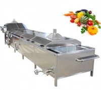 Fabrieks prijs hoge kwaliteit 304 roestvrijstalen PLC automatische blancheringsmachine voor fruit- en groenteverwerking, laag energieverbruik