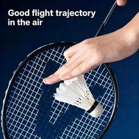 Volant de badminton professionnel hybride écologique, durable, léger, avec tête en liège sandwich et plumes de canard de classe A pour le sport et les loisirs