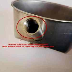 Thép không gỉ Pig uống bát tự động chăn nuôi nước Dispenser cho lợn và heo con tấm chế tạo kim loại sản phẩm - Product Image 2