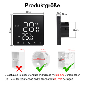 مفتاح ذكي يعمل باللمس من تاتشمي تويا مع ثرموستات للتحكم المركزي في التدفئة الأرضية - Product Image 4