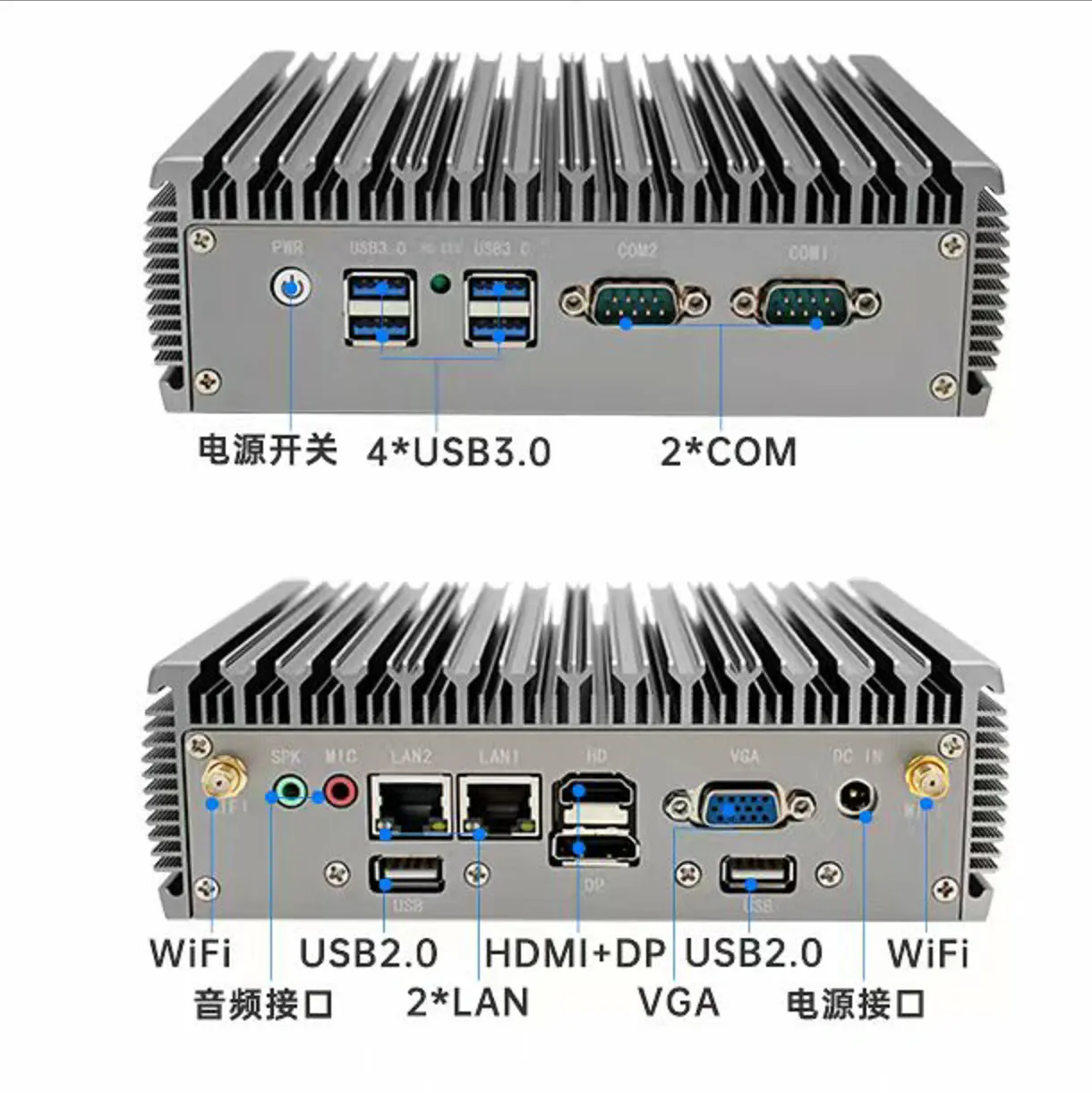 NUC client Tipis J6412 Linux mini pc 8G 128G windows10 Ubuntu power Rendah industri tiga tampilan layar 4K komputer mini