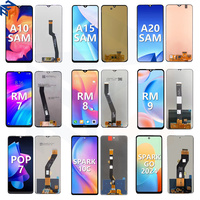 Téléphones portables lcd pour samsung A10 A10S A11 A12 A20 A20E A20S A21 A21S A30 A30S A40 A50 A51 A71 Écran tactile avec cadre