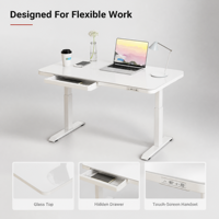 Dernier modèle de bureau de direction et étudiant électrique, ergonomique, moderne, en métal, à hauteur réglable (assise-debout), avec commande