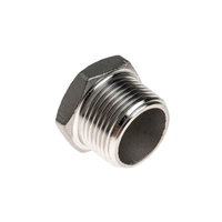 Raccord de tuyauterie hydraulique usiné CNC en acier inoxydable 304 316 à tête hexagonale filetée standard BSP NPT de 1/8 à 4 pouces