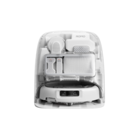 Aspirateur robot premium ROMO P2 avec rouleaux anti-emmêlement, serpillière à air chaud, séchage, contrôle vocal via application, pour sols durs et tapis, filtre HEPA